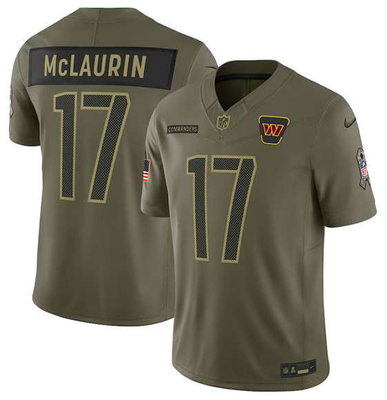Washington Commanders #17 Terry McLaurin Olive 2025 Salute to Service Limited Football Stitched Jersey