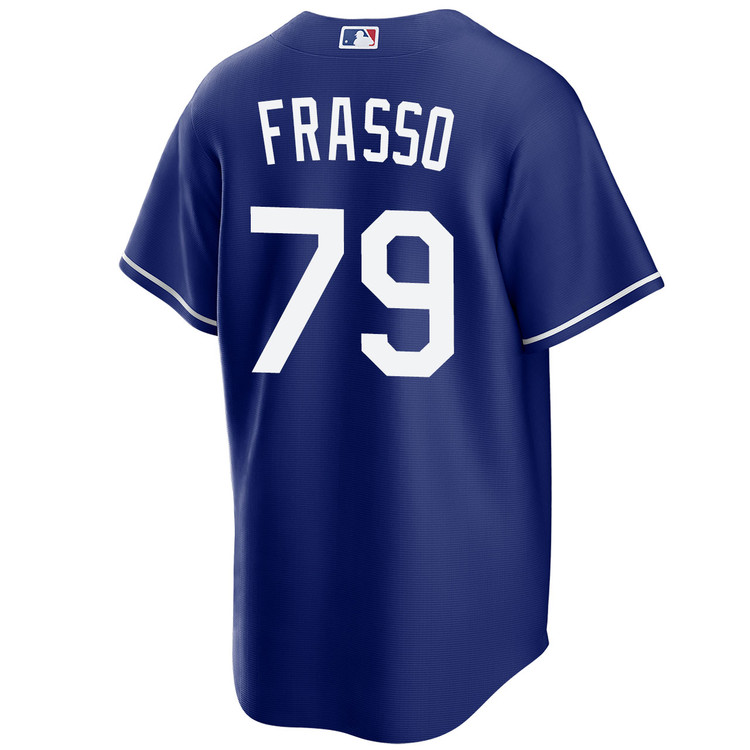 Nick Frasso Los Angeles Dodgers Royal 2025 Alternate World Series Jersey