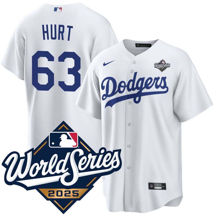 Kyle Hurt Los Angeles Dodgers Home 2025 World Series Jersey