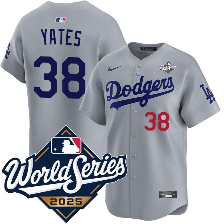 Kirby Yates Los Angeles Dodgers Alternate Road Limited 2025 World Series Jersey