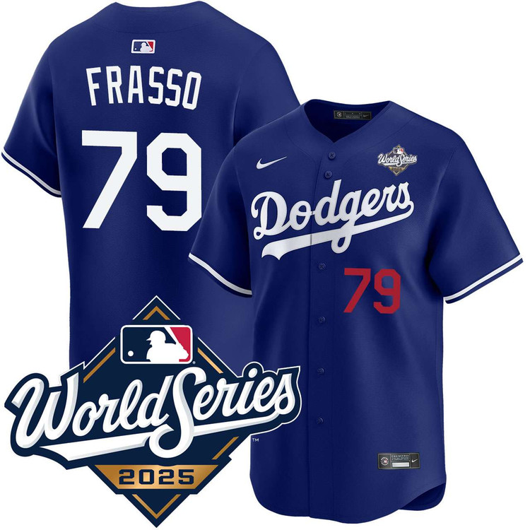 Nick Frasso Los Angeles Dodgers Alternate Royal Limited 2025 World Series Jersey