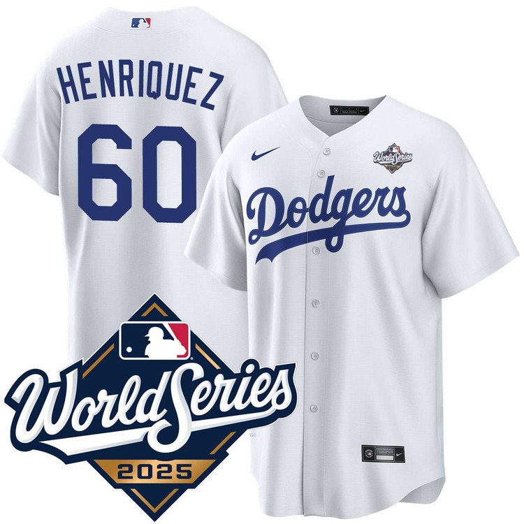 Edgardo Henriquez Los Angeles Dodgers Youth Home 2025 World Series Jersey