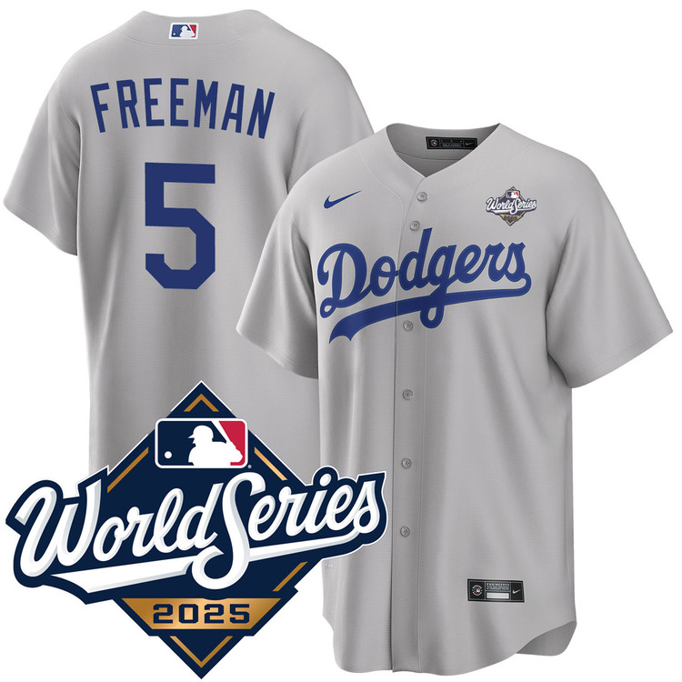 Freddie Freeman Los Angeles Dodgers Alternate 2025 Road World Series Jersey
