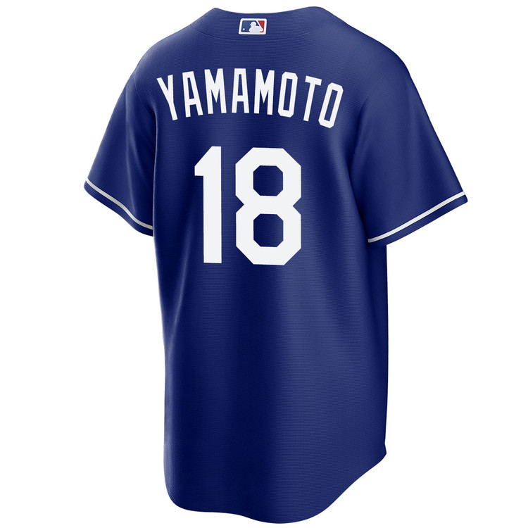 Yoshinobu Yamamoto Los Angeles Dodgers Royal 2025 Alternate World Series Jersey