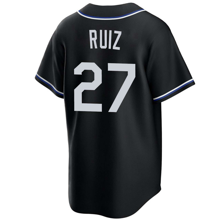Esteury Ruiz Los Angeles Dodgers Black Lights Out 2025 World Series Jersey