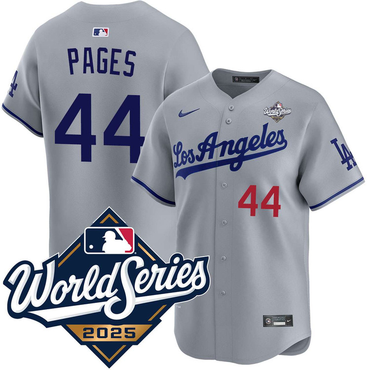 Andy Pages Los Angeles Dodgers Road Limited 2025 World Series Jersey