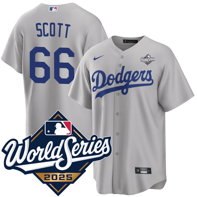 Tanner Scott Los Angeles Dodgers Alternate 2025 Road World Series Jersey
