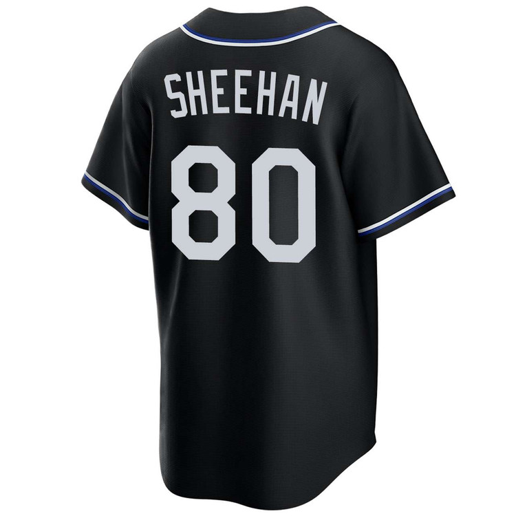 Emmet Sheehan Los Angeles Dodgers Black Lights Out 2025 World Series Jersey