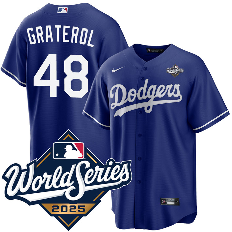 Brusdar Graterol Los Angeles Dodgers Royal 2025 Alternate World Series Jersey