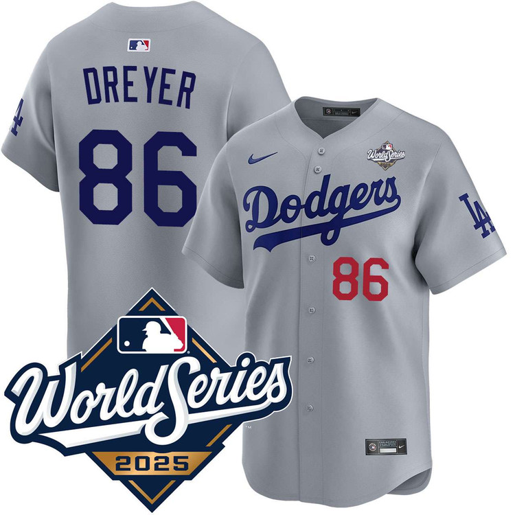 Jack Dreyer Los Angeles Dodgers Alternate Road Limited 2025 World Series Jersey