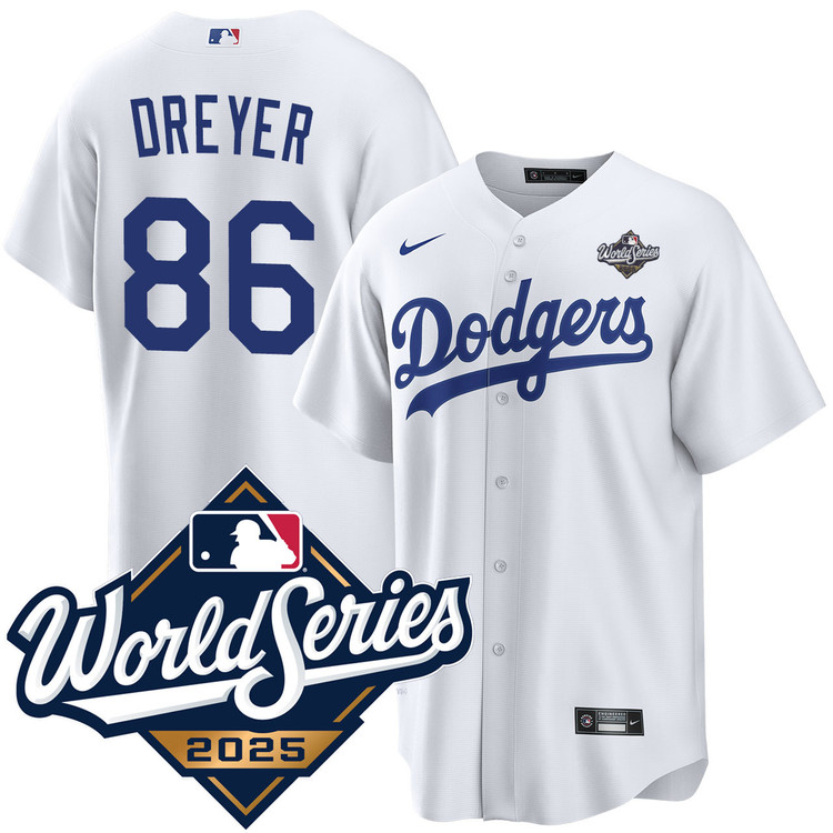 Jack Dreyer Los Angeles Dodgers Home 2025 World Series Jersey