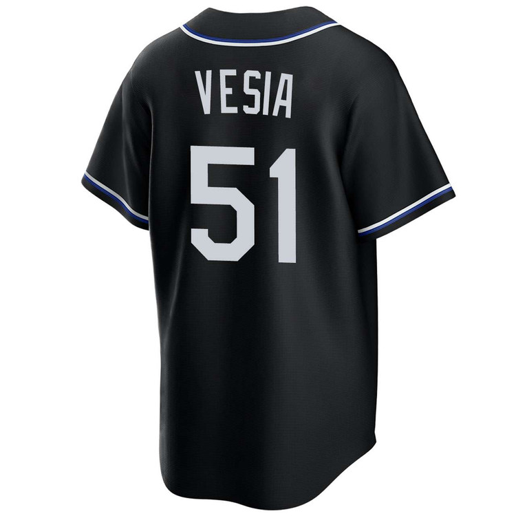 Alex Vesia Los Angeles Dodgers Black Lights Out 2025 World Series Jersey