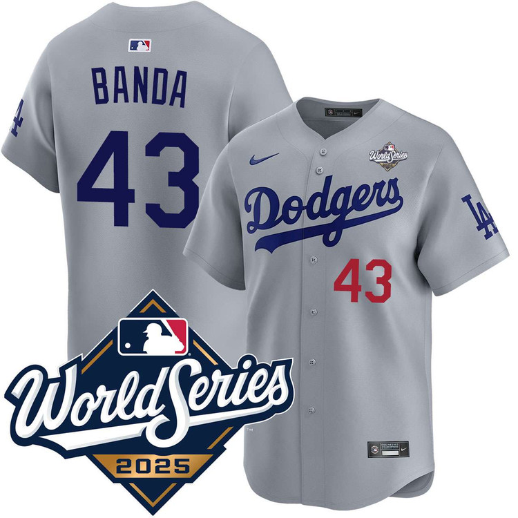 Anthony Banda Los Angeles Dodgers Alternate Road Limited 2025 World Series Jersey