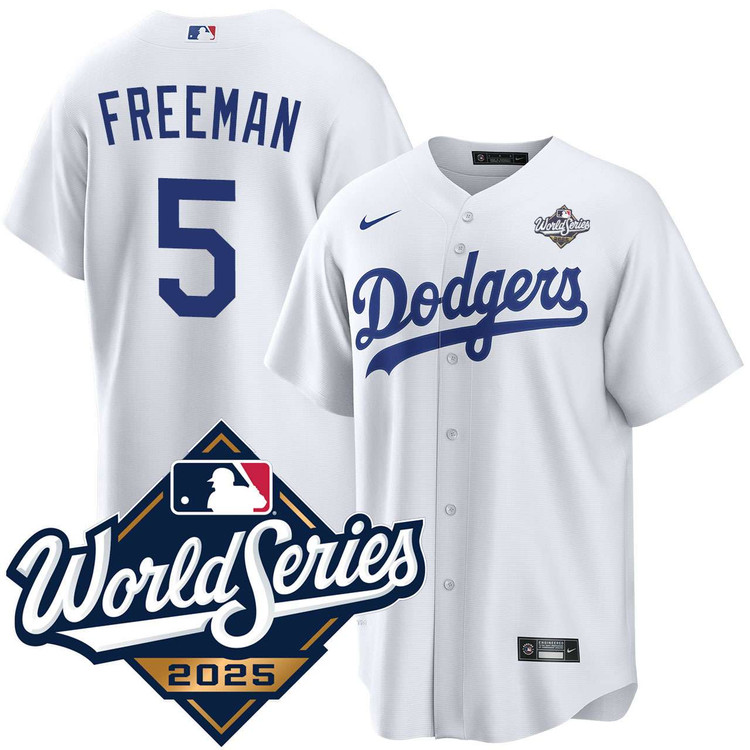 Freddie Freeman Los Angeles Dodgers Youth Home 2025 World Series Jersey