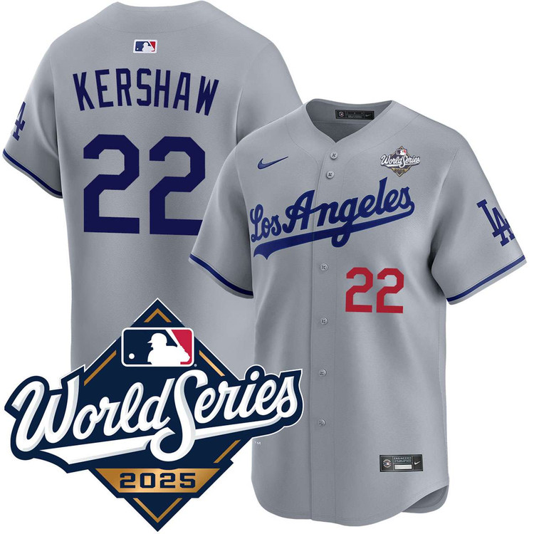 Clayton Kershaw Los Angeles Dodgers Road Limited 2025 World Series Jersey