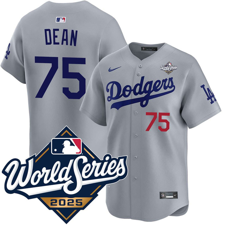 Justin Dean Los Angeles Dodgers Alternate Road Limited 2025 World Series Jersey