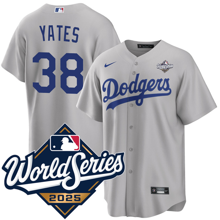 Kirby Yates Los Angeles Dodgers Alternate 2025 Road World Series Jersey