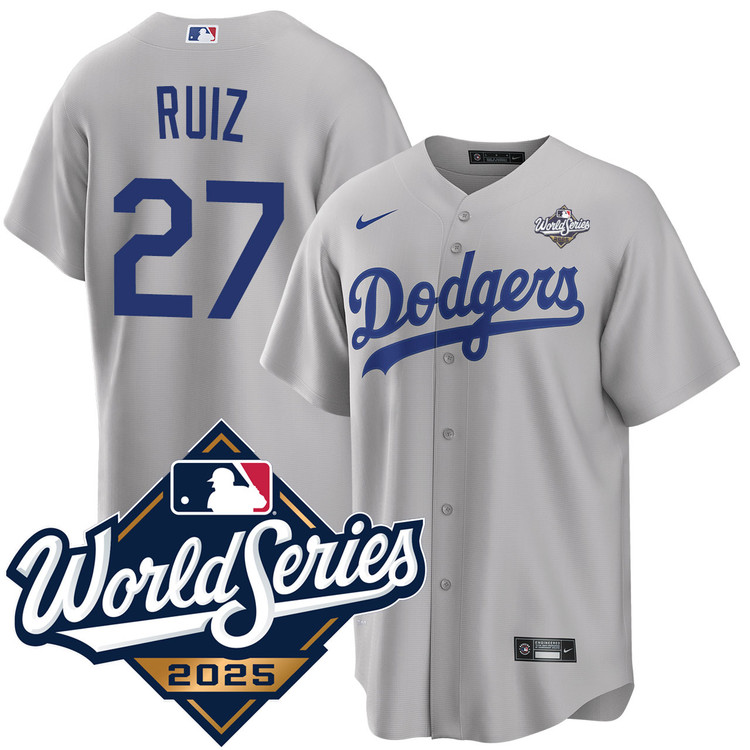 Esteury Ruiz Los Angeles Dodgers Alternate 2025 Road World Series Jersey