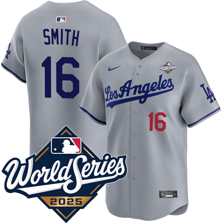 Will Smith Los Angeles Dodgers Road Limited 2025 World Series Jersey