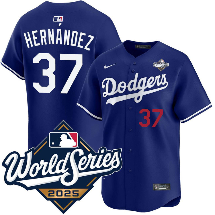 Teoscar Hernandez Los Angeles Dodgers Alternate Royal Limited 2025 World Series Jersey