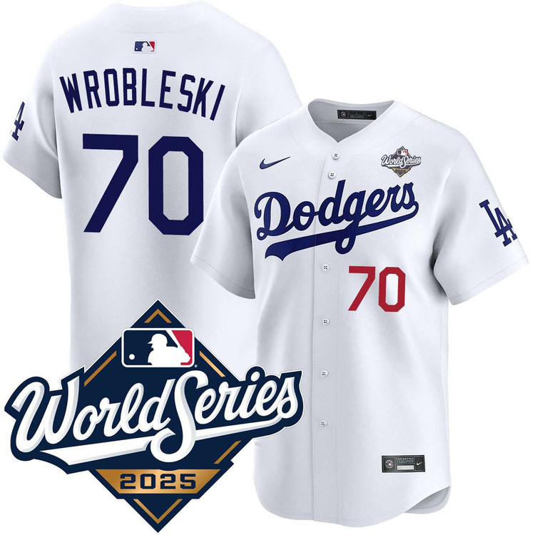 Justin Wrobleski Los Angeles Dodgers Home Limited 2025 World Series Jersey
