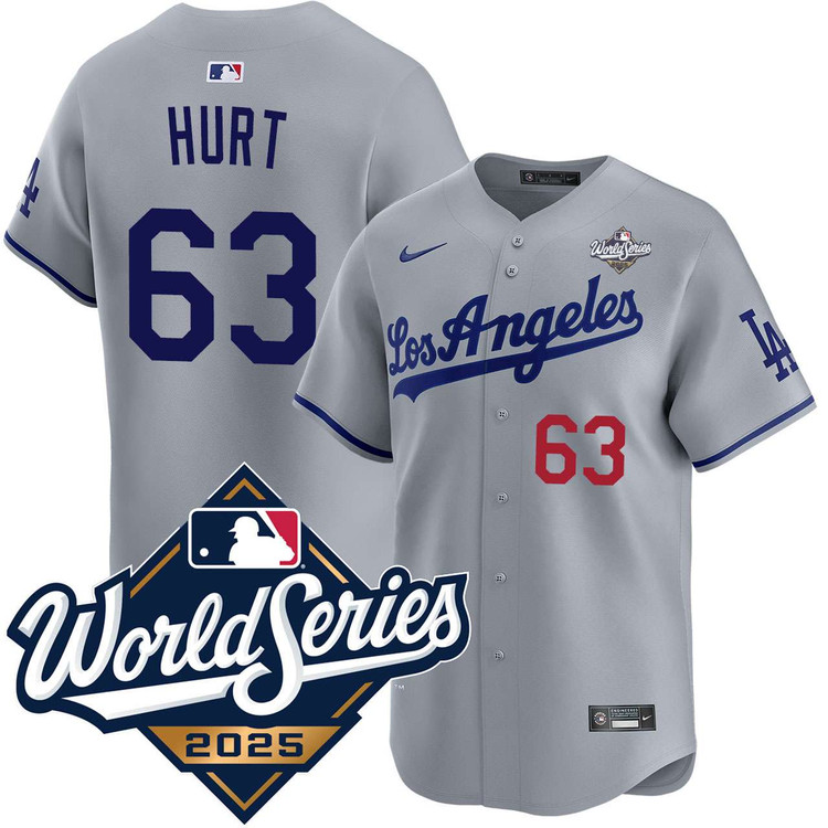 Kyle Hurt Los Angeles Dodgers Road Limited 2025 World Series Jersey