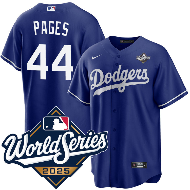 Andy Pages Los Angeles Dodgers Royal 2025 Alternate World Series Jersey