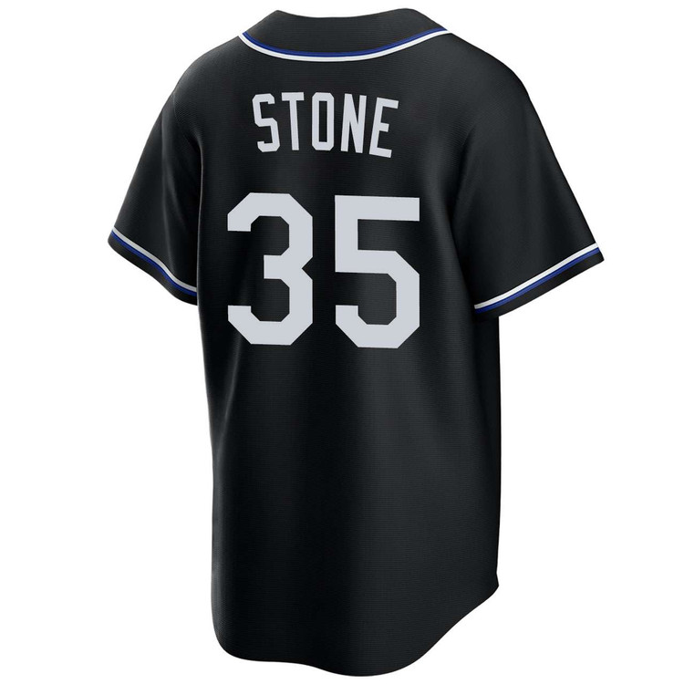 Gavin Stone Los Angeles Dodgers Black Lights Out 2025 World Series Jersey