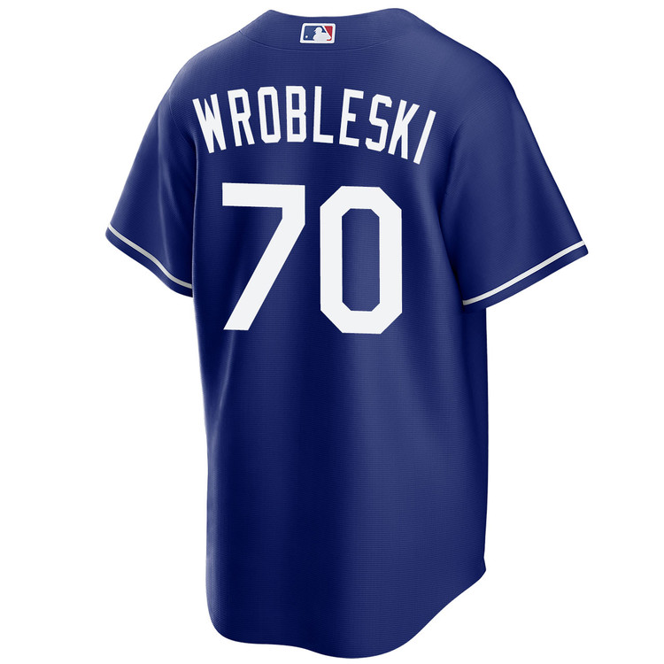 Justin Wrobleski Los Angeles Dodgers Royal 2025 Alternate World Series Jersey