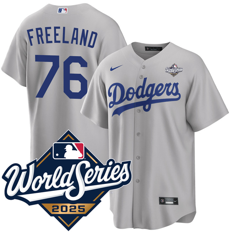 Alex Freeland Los Angeles Dodgers Alternate 2025 Road World Series Jersey