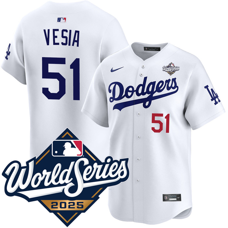Alex Vesia Los Angeles Dodgers Home Limited 2025 World Series Jersey