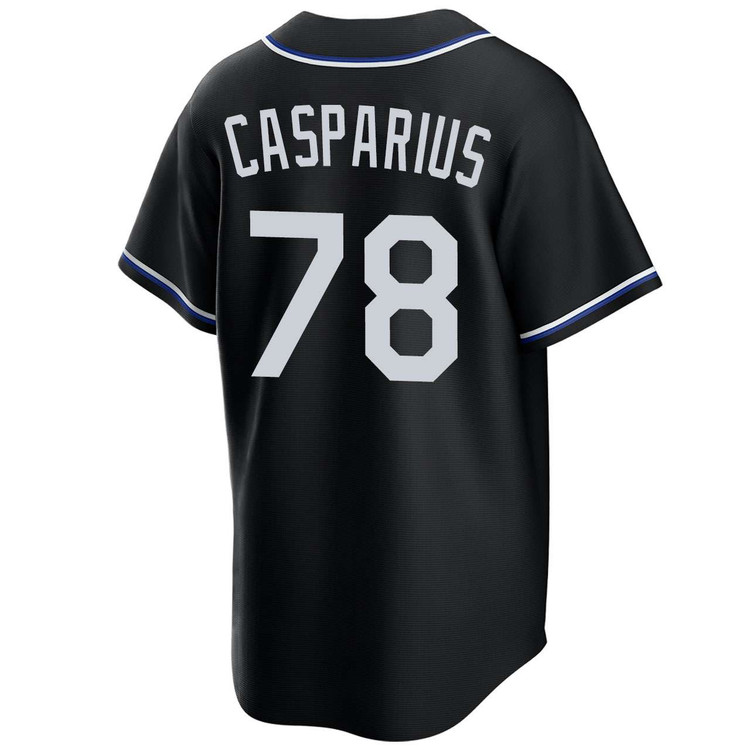 Ben Casparius Los Angeles Dodgers Black Lights Out 2025 World Series Jersey