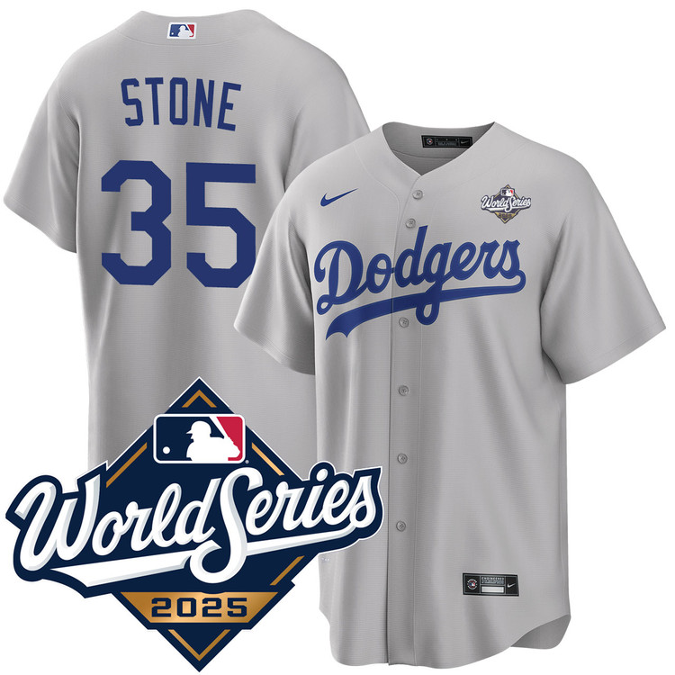 Gavin Stone Los Angeles Dodgers Alternate 2025 Road World Series Jersey