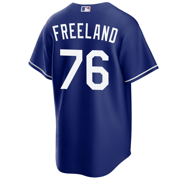 Alex Freeland Los Angeles Dodgers Royal 2025 Alternate World Series Jersey