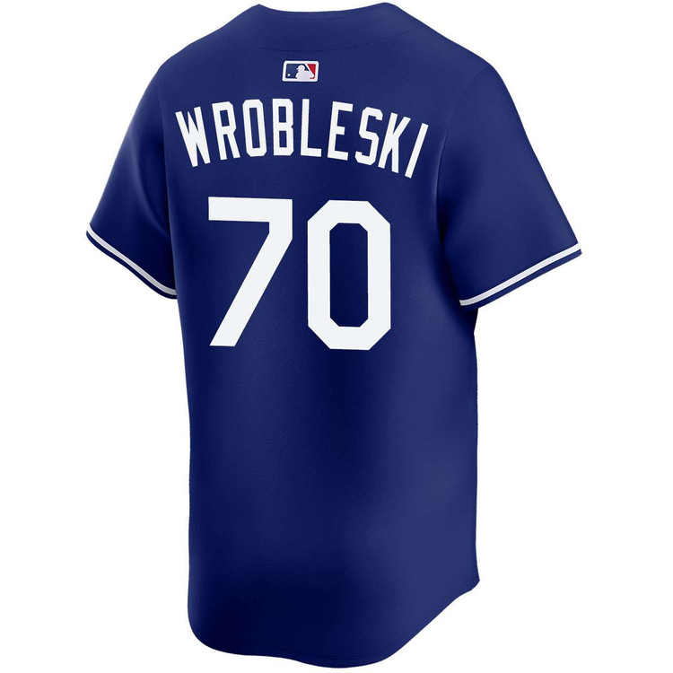 Justin Wrobleski Los Angeles Dodgers Alternate Royal Limited 2025 World Series Jersey