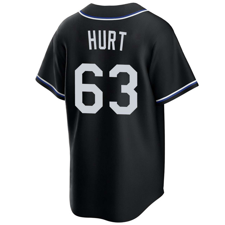 Kyle Hurt Los Angeles Dodgers Black Lights Out 2025 World Series Jersey