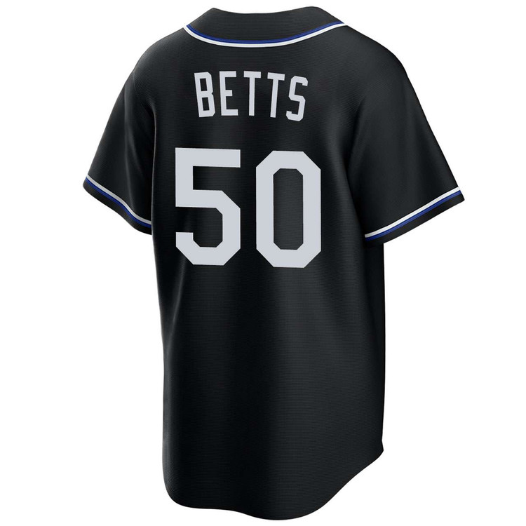 Mookie Betts Los Angeles Dodgers Black Lights Out 2025 World Series Jersey