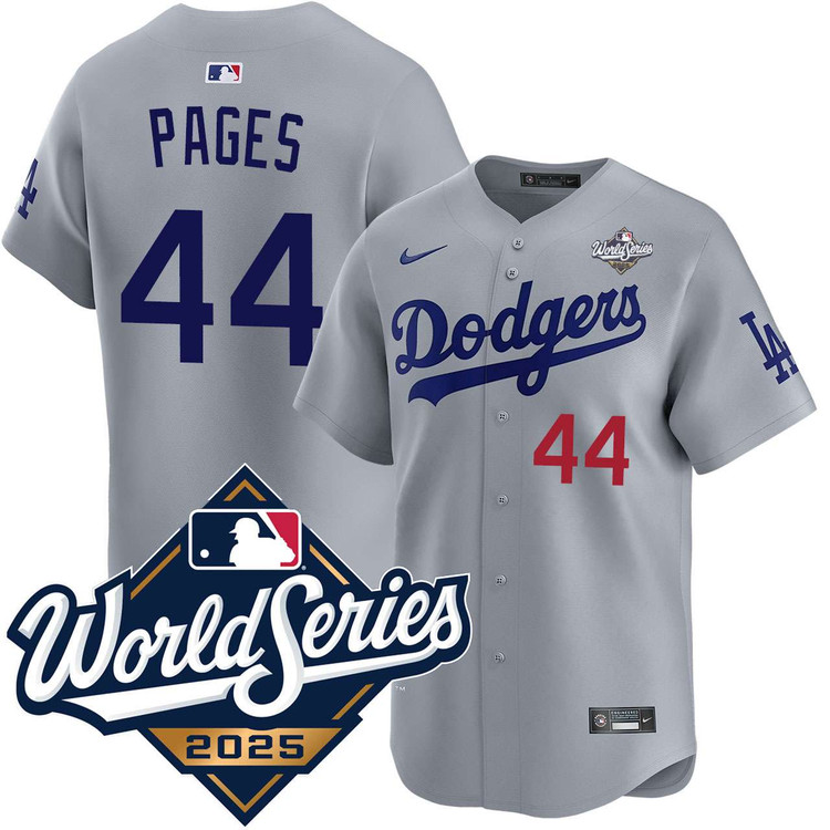 Andy Pages Los Angeles Dodgers Alternate Road Limited 2025 World Series Jersey