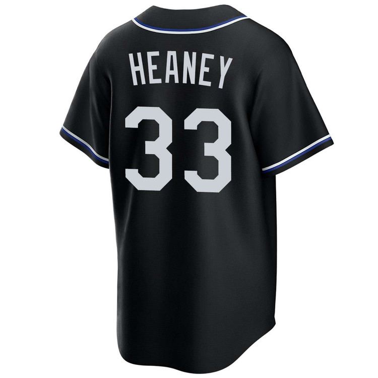 Andrew Heaney Los Angeles Dodgers Black Lights Out 2025 World Series Jersey