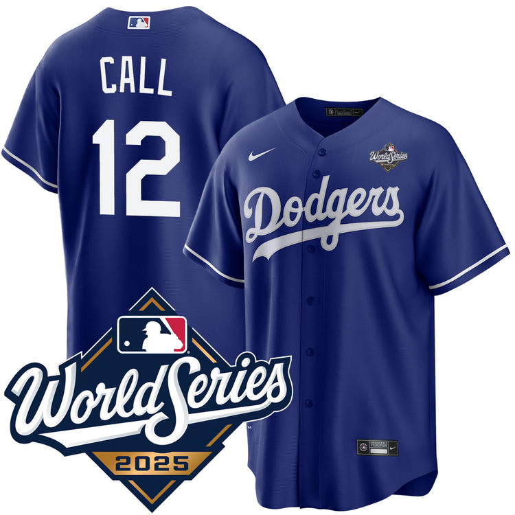 Alex Call Los Angeles Dodgers Royal 2025 Alternate World Series Jersey