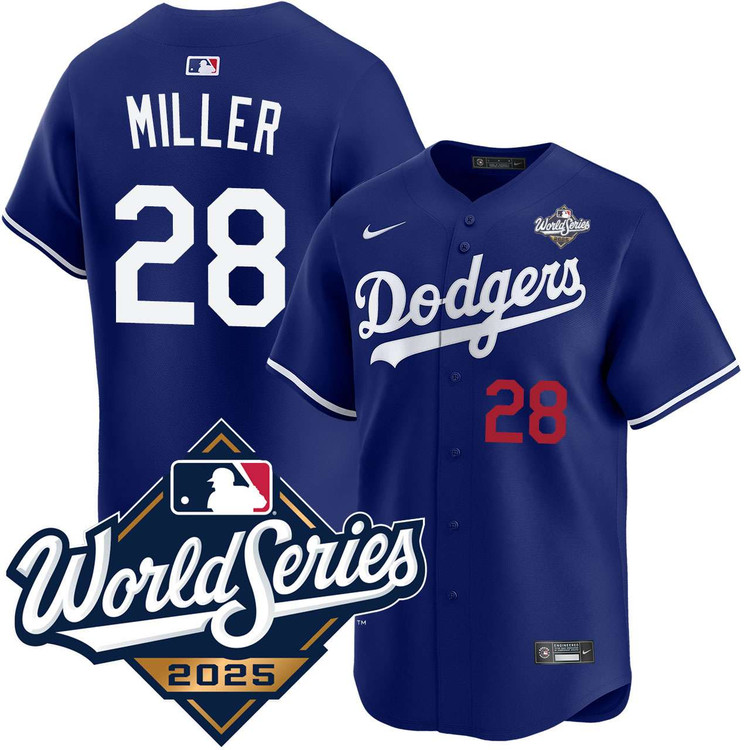 Bobby Miller Los Angeles Dodgers Alternate Royal Limited 2025 World Series Jersey