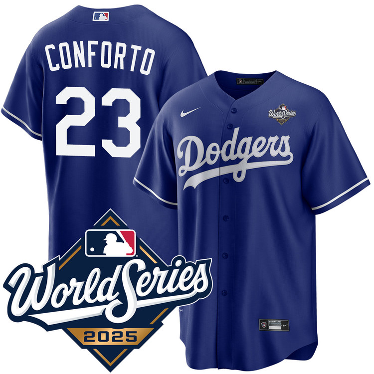 Michael Conforto Los Angeles Dodgers Royal 2025 Alternate World Series Jersey