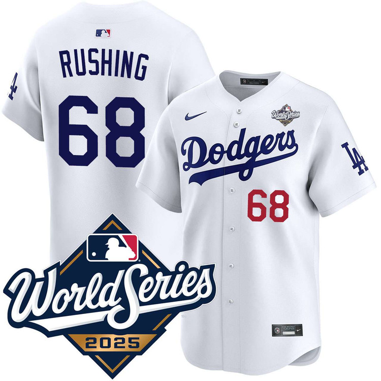 Dalton Rushing Los Angeles Dodgers Home Limited 2025 World Series Jersey
