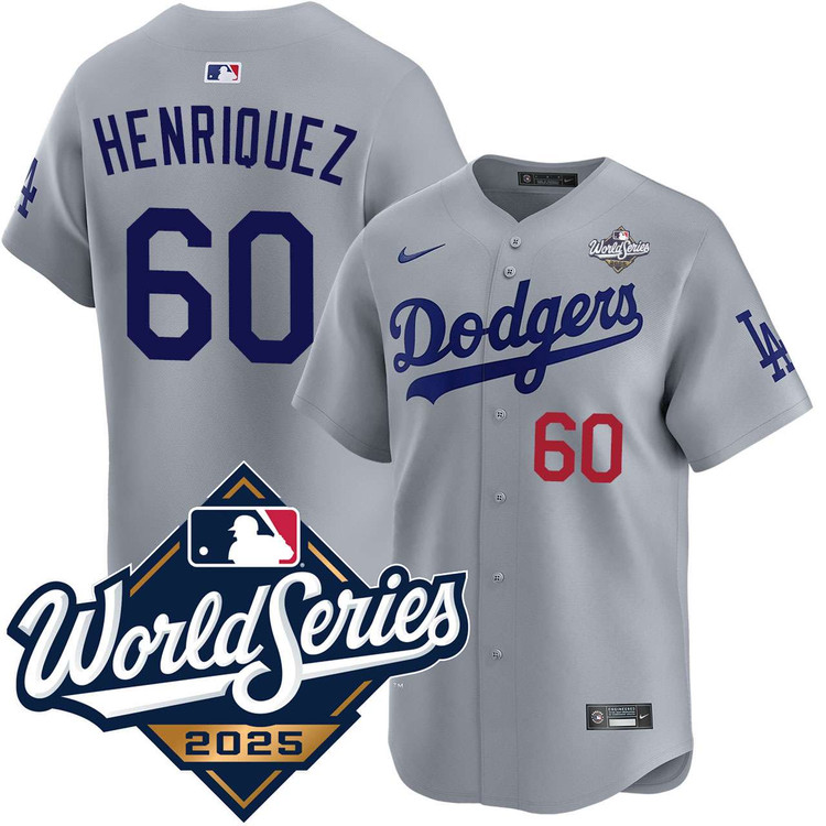 Edgardo Henriquez Los Angeles Dodgers Alternate Road Limited 2025 World Series Jersey