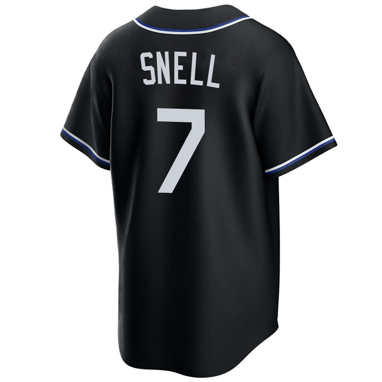 Blake Snell Los Angeles Dodgers Black Lights Out 2025 World Series Jersey