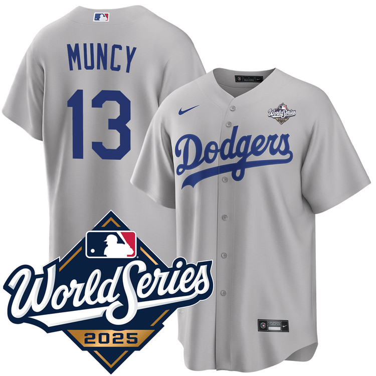 Max Muncy Los Angeles Dodgers Alternate 2025 Road World Series Jersey