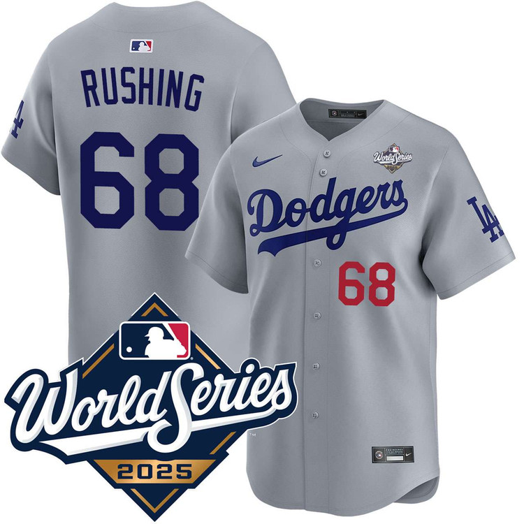 Dalton Rushing Los Angeles Dodgers Alternate Road Limited 2025 World Series Jersey