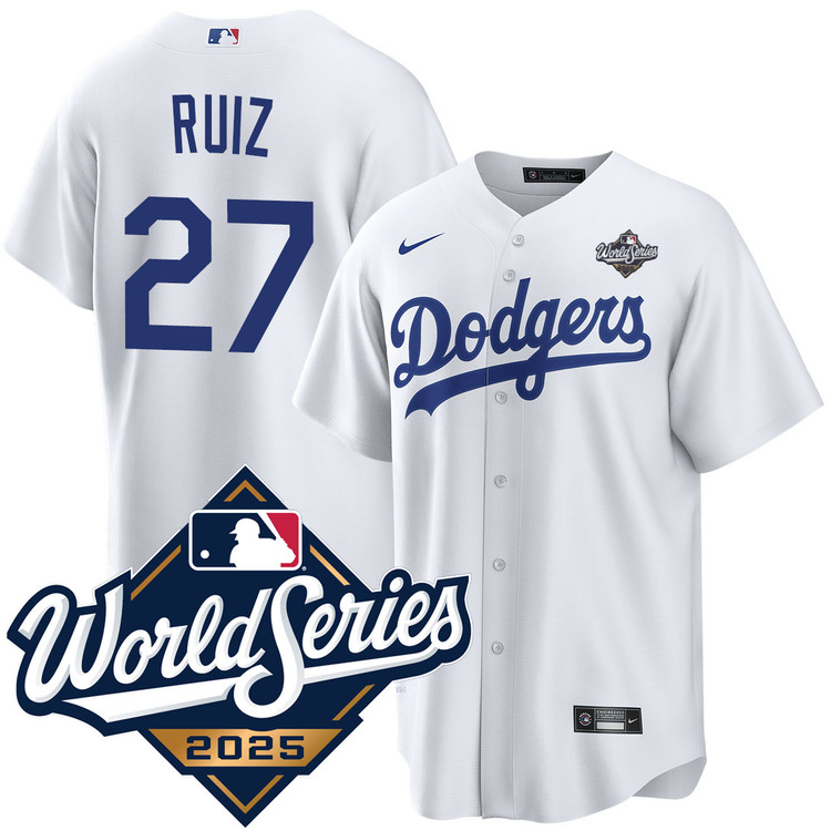 Esteury Ruiz Los Angeles Dodgers Home 2025 World Series Jersey