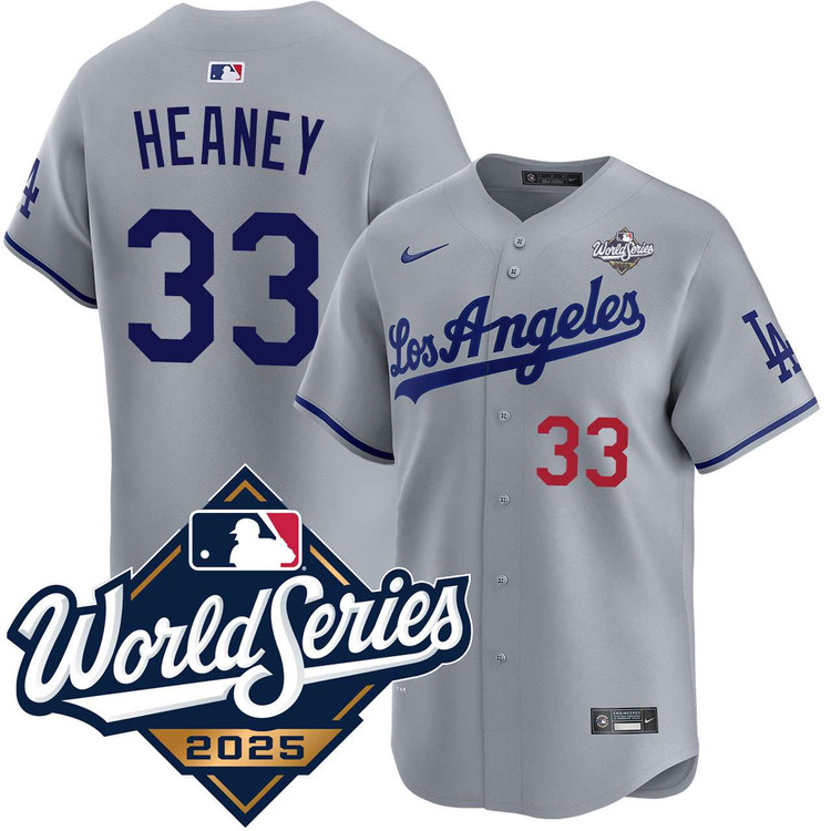 Andrew Heaney Los Angeles Dodgers Road Limited 2025 World Series Jersey
