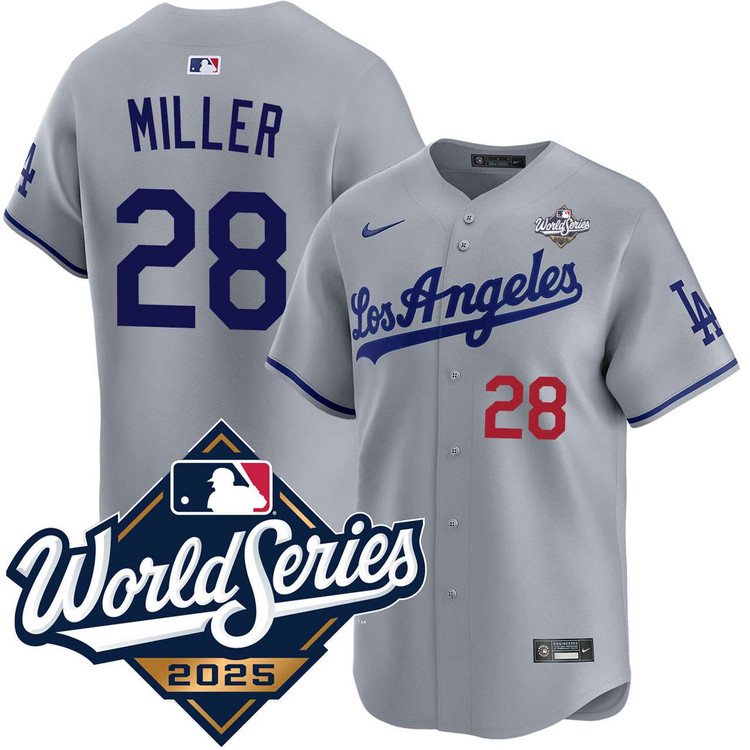 Bobby Miller Los Angeles Dodgers Road Limited 2025 World Series Jersey